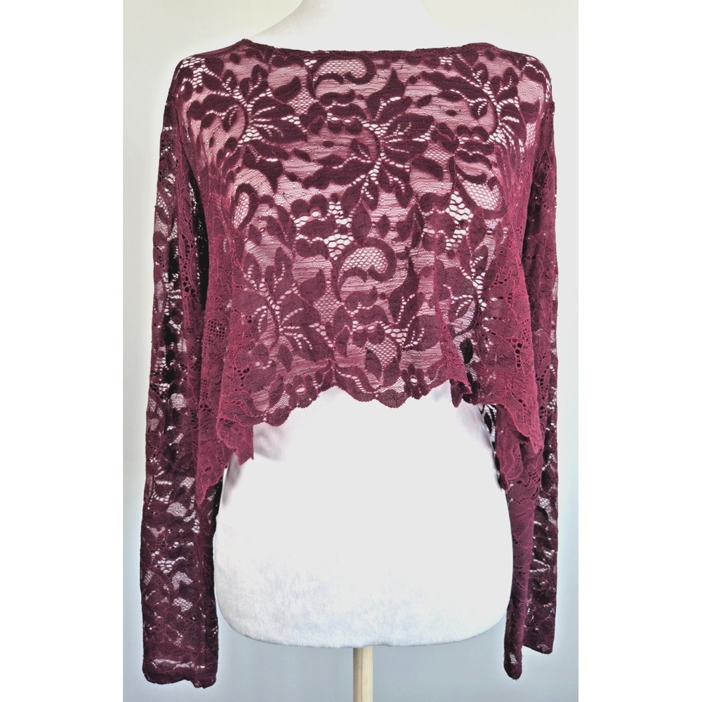 Sympli Womens Top Sz 10 Boxy Sheer Artsy Lagenlook Layering Cocktail Party Mesh